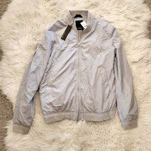 J. Lindeberg Men's NWT Gray Lightweight Bomber Water Repellent Jacket Sz Large